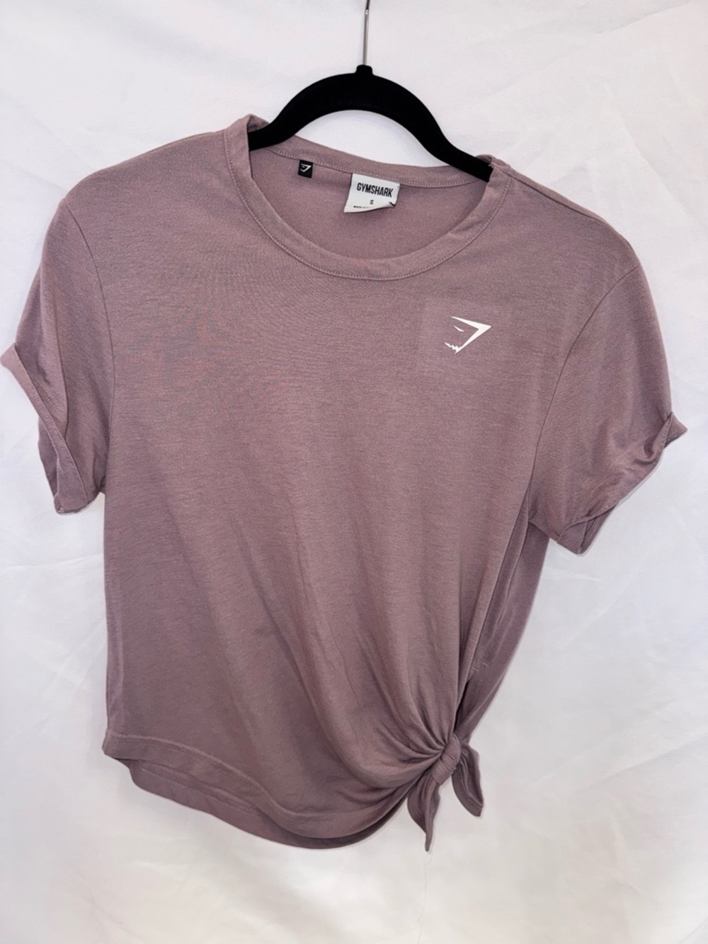 Gymshark Mauve Short Sleeve Knot Front Tee